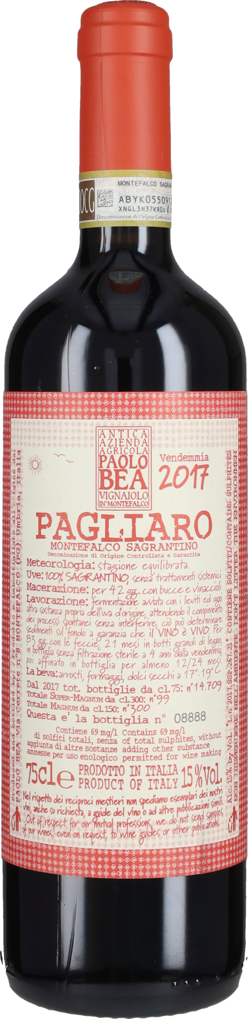 Bea Paolo Sagrantino di Montefalco 'Pagliaro' Paolo Bea 2017