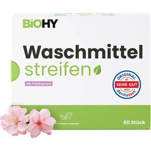 BiOHY Waschmittel Universal Frühlingsduft, Blätter, 100% wasserlöslich, Waschladungen 60