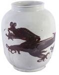 Legend of ASIA Underglaze Squash Dragon Motif Table Vase