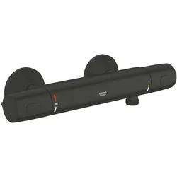 Grohe, Duscharmatur + Badewannenarmatur, Precision Trend Aufputz-Thermostat-Brausearmatur, EU-Stichmass, mattschwarz
