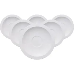 Villeroy & Boch Multipack White Pearl Frühstücks-/Suppenuntertasse - 6 Stück, Untertasse, Weiss