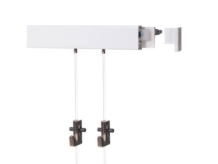 SOFT-RAIL Bilderschienenset Galerieschiene 10,5 Meter (7 x 1,5 m) COMFORT, Wandmontage, inkl. Montagematerial, Seile und Haken