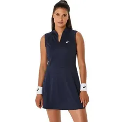 ASICS Damen Kleider kurz Da COURT DRESS, Größe L in Blau Blau