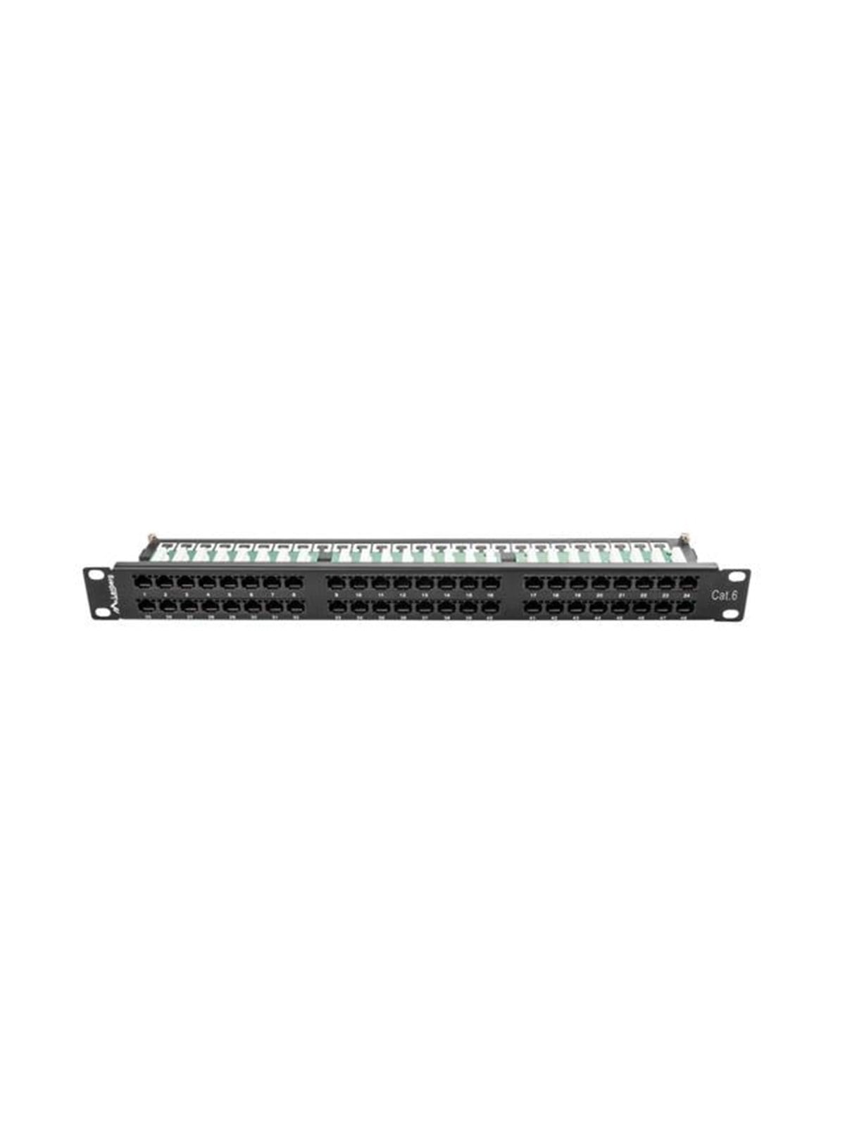 Lanberg PPU6-1048-B 48-Port 1U 19" Cat.6 UTP Patch Panel Black