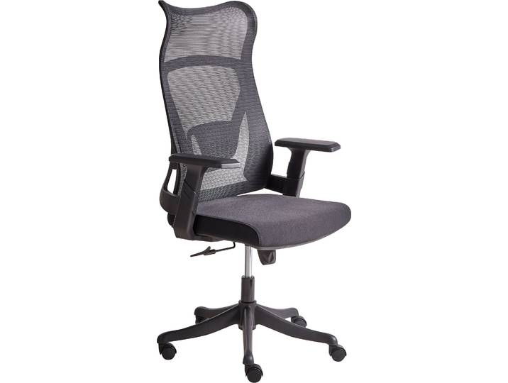 BELIANI Bürostuhl Schwarz Netzgewebe Drehfuß höhenverstellbar Armlehnen Heimbüro Modern