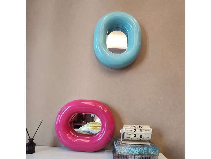 Miroir mural en forme de Bagel, décor haut de gamme, miroir de maquillage, miroir de salon, ornements, cadeaux d'art mural Cool
