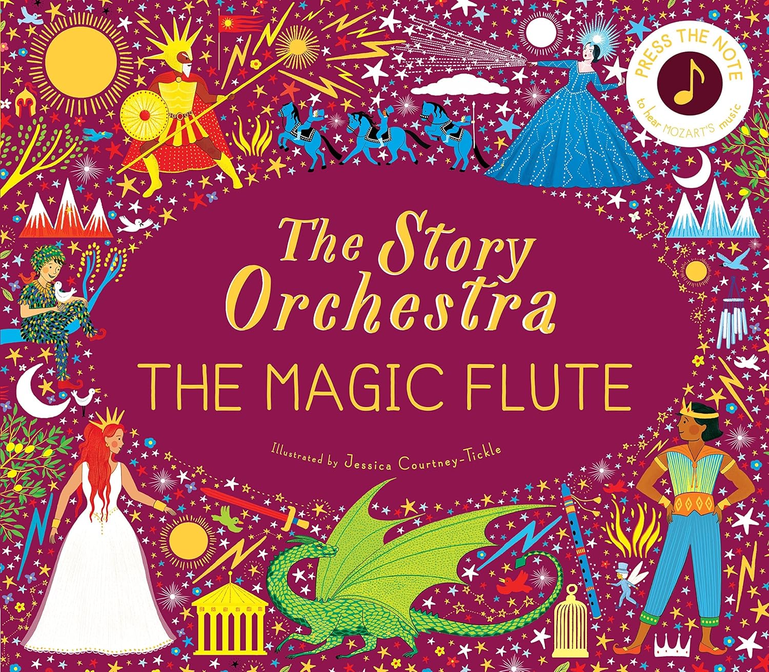 Frances Lincoln The Story Orchestra 3 Book Set by Katy Flint - Swan Lake, Carnival of the Animals & The Magic Flute - Interactive Sound Books - Ages 4-8 - Hardback