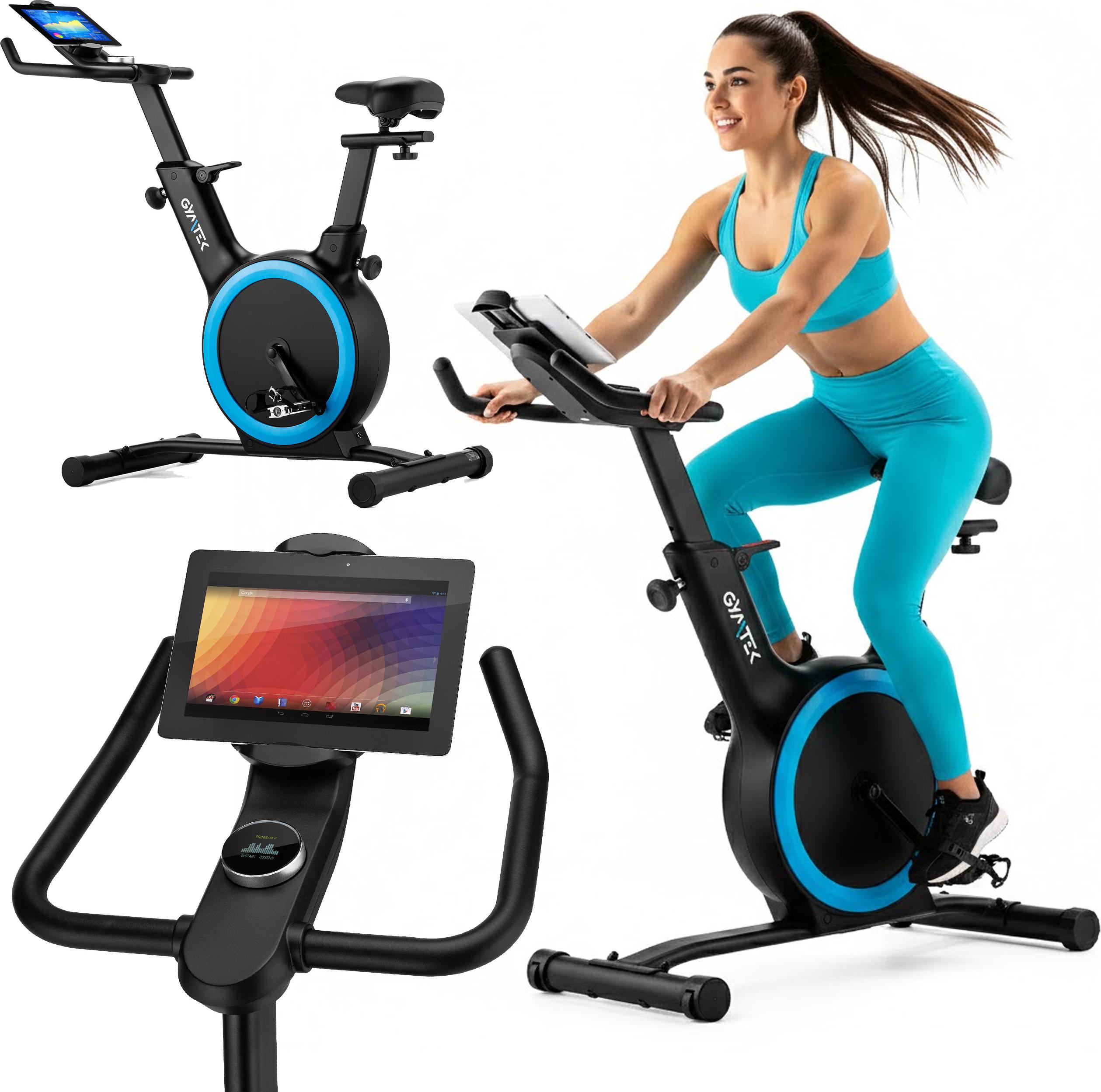 Gymtek Magnetischer Heimtrainer, Fitnessbike, Ergometer - bis 135kg - 32 Widerstandsstufen, 12kg Schwungmasse - Home Gym Fitness