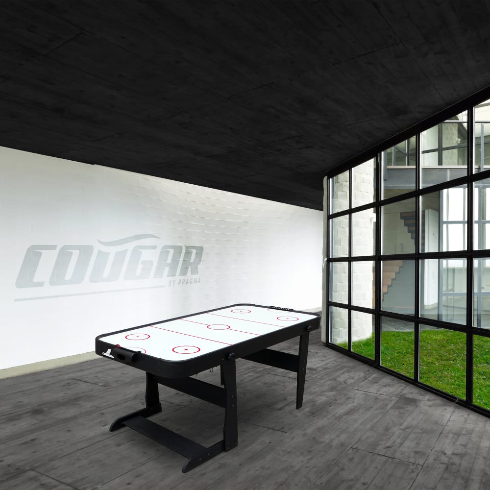 Cougar Table de air hockey 5ft - pliable - accessoires inclus Noir 152x79x73cm