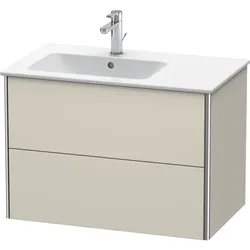 Duravit XSquare Waschtisch-Unterschrank XS417609191 81x56x47,8cm, 2 Schubkästen, Becken links, Taupe