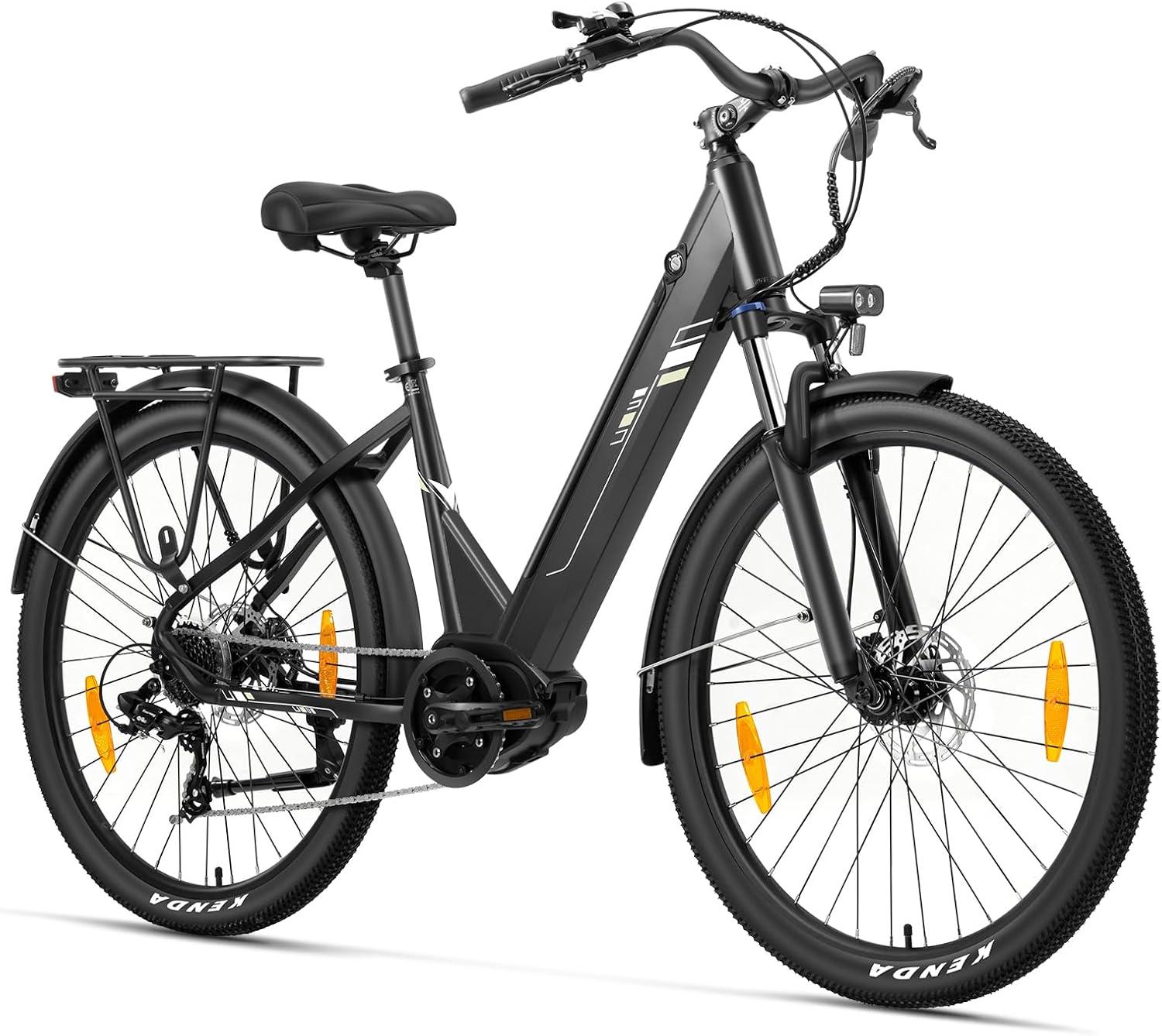 Touroll Urbano 3 E-Bike 27,5 Zoll 250W Mittelmotor Shimano 7-Gang LCD Display 120km