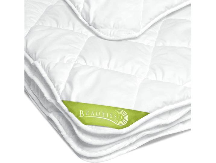 Beautissu BeauNuit MD Bettdecke, 220x240cm, Weiß, Steppdecke, Ganzjahresdecke