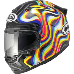 Arai Quantic Swirl, Integralhelm - Schwarz/Weiß/Gelb/Blau/Rot - XS