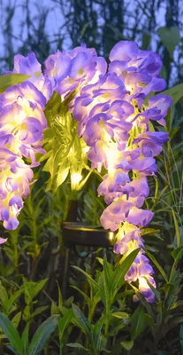 Inspire Curations Solar Wisteria Flower Light Waterproof LED Garden Stake Lamp purple 1pc