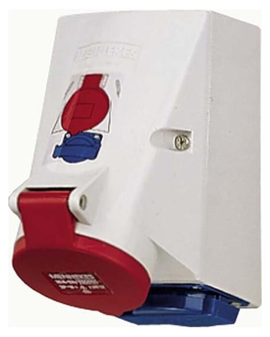 Mennekes TwinContact wanddoos IP44 16A 6H 400V dubbele doos 1649