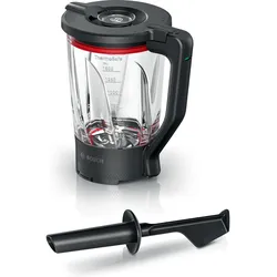 Bosch Hausgeräte Mix-Aufsatz Glas, MUZS6MX, Zubehör Mixen + Schneiden, Transparent, Schwarz