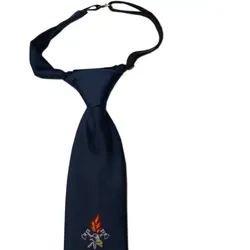 Feuerwehr Krawatte mit Feuerwehr-Emblem und Gummiband Standard Navy