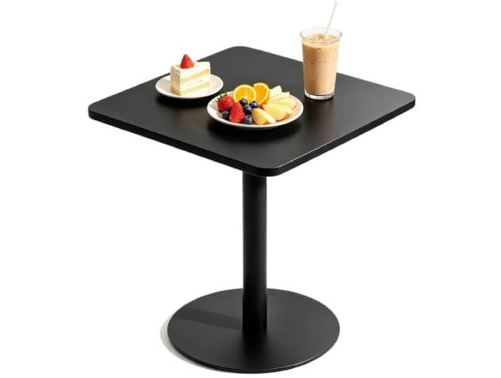 Quadratischer Bar‑Tisch, Bistro‑Pub‑Cocktailtisch, wasserfest für Freizeit Einfach zu montierende Beistelltische für gewerbliche Esszimmer, Bistros, Cafés und Terrassen(70x70x73cm)