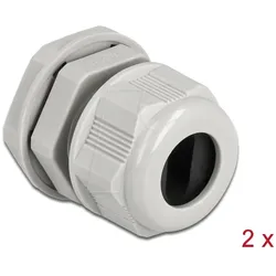 DELOCK 60386 - Kabelverschraubung PG16 für Flachkabel, gr, 2 Stk