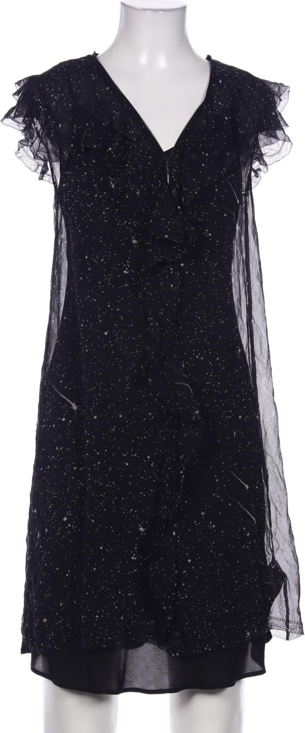 Karl by Karl Lagerfeld Damen Kleid, Schwarz, Gr. EU 34, Seide / Synthetik - Second Hand