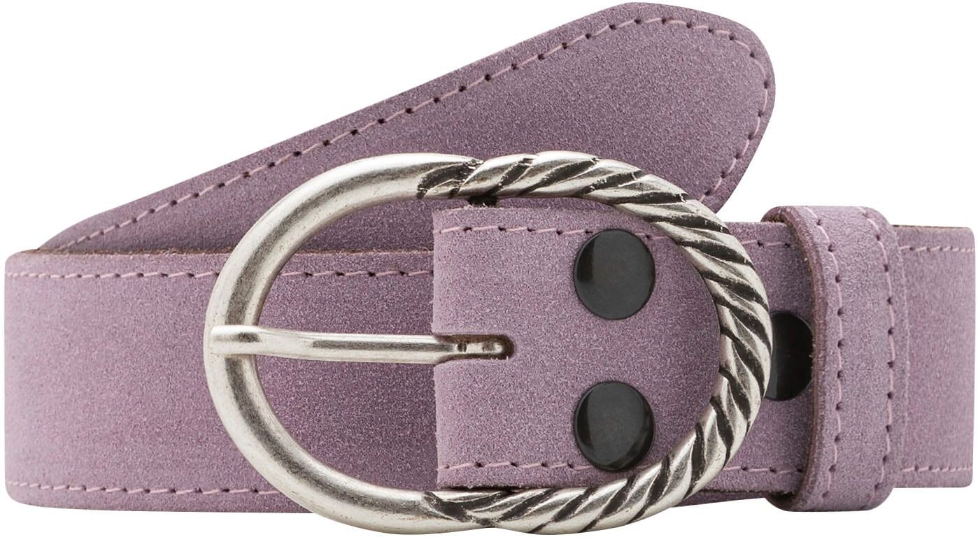 Ledergürtel RETTUNGSRING GÜRTEL, Damen, Gr. 80, lila, Leder, unifarben, Gürtel Ledergürtel, mit austauschbarer Schliesse »Dorn Gedreht Silber« lila 80