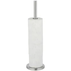 Relaxdays Toilettenpapier Aufbewahrung stehend Silber