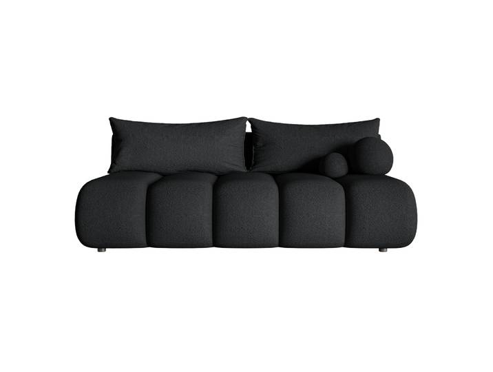 Dreisitziges Sofa Dandelino Mini mit Schlaffunktion, schwarzes