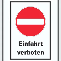 HB-Druck Einfahrt verboten Aufkleber Einbahnstrasse A3 (297x420mm)