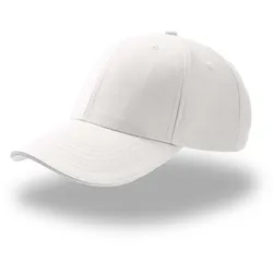 Atlantis Unisex 6-Panel Baseball Kappe 'Sport Sandwich' Klassische Cap SPSA white/white one size
