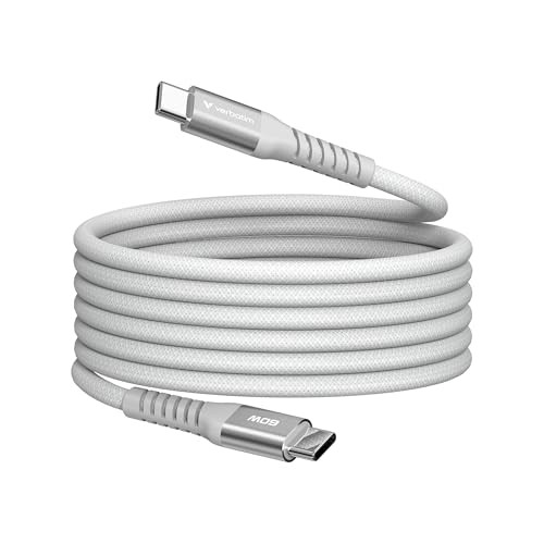 Verbatim Sync & Charge USB-C naar USB-C 60W Magnetische Oplaadkabel, 120 cm, Grijs