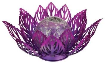 Regal Art & Gift 4.25 Inch Floral Solar Decor - Purple