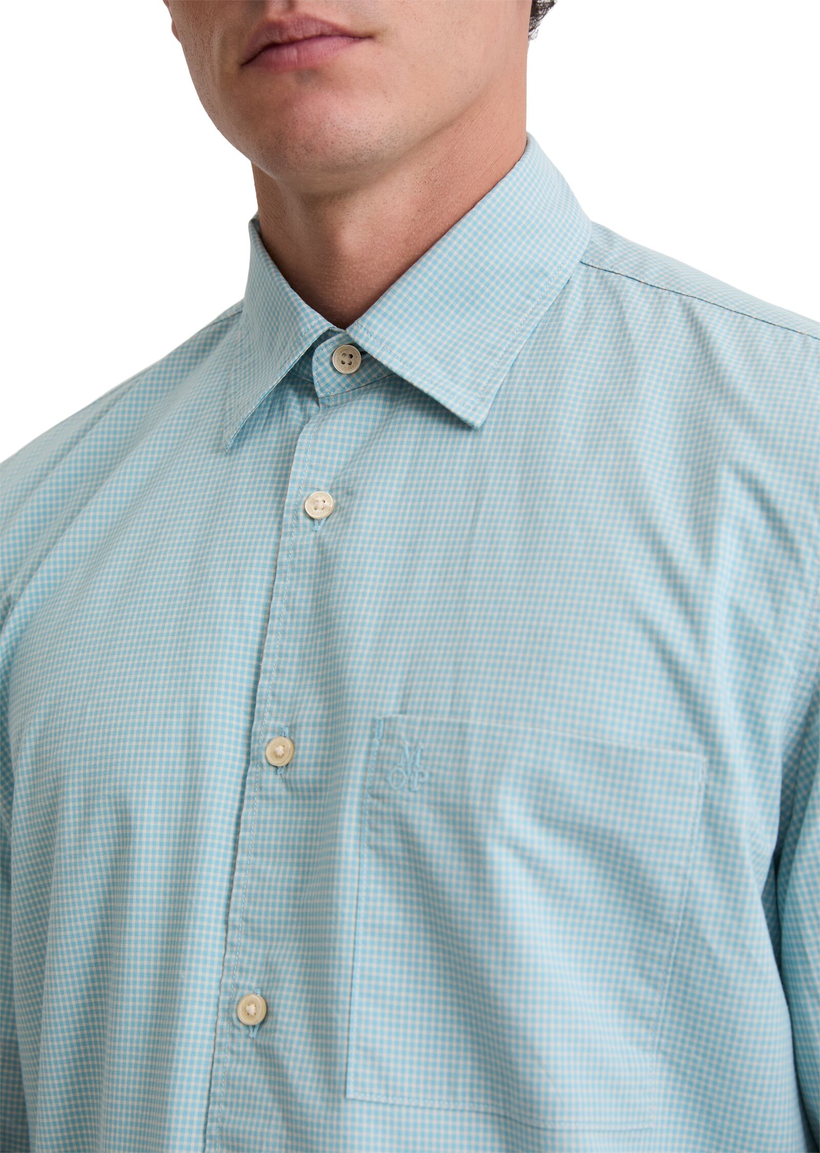 Marc O' Polo Langarmhemd MARC O'POLO, Herren, Gr. S, N-Gr, blau dawn, Web, Obermaterial: 100% Baumwolle, Hemden Langarmhemd blau dawn S, N-Gr