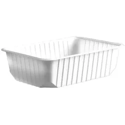 VEPATIM 50x Rechteckschalen weiß  750ml (PP)