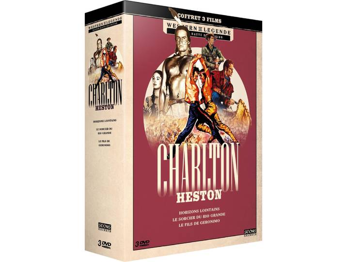 Charlton Heston - Coffret 3 films : Horizons lointains + Le Sorcier du Rio Grande + Le Fils de Géronimo