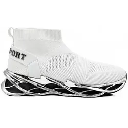 PLEIN SPORT LOW SOCK RUNNER, Größe 44 in Weiß 0170