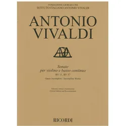 PR1440 Sonate for violin and Bc score, Fachbücher von Antonio Vivaldi