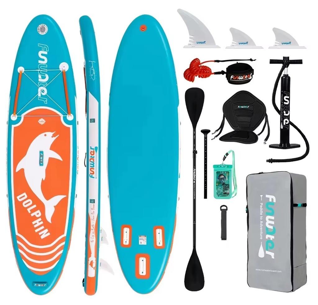Aufblasbares SUP-Board - SUPFW08C - Stand Up Paddleboard - 320 × 84 × 15 cm - Rutschfeste Oberfläche - Für Erwachsene - Wassersport