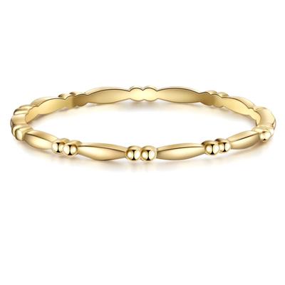 Fingerring LULU & JANE "AV210" Gr. 52, gold (gelbgold), Fingerringe, Damen, 52, Messing, 1,3mm, Fingerring