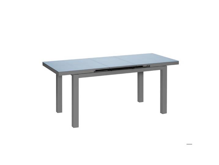 Table de jardin rectangulaire extensible en aluminium Ibiza Anthracite 10/12 places - Jardiline
