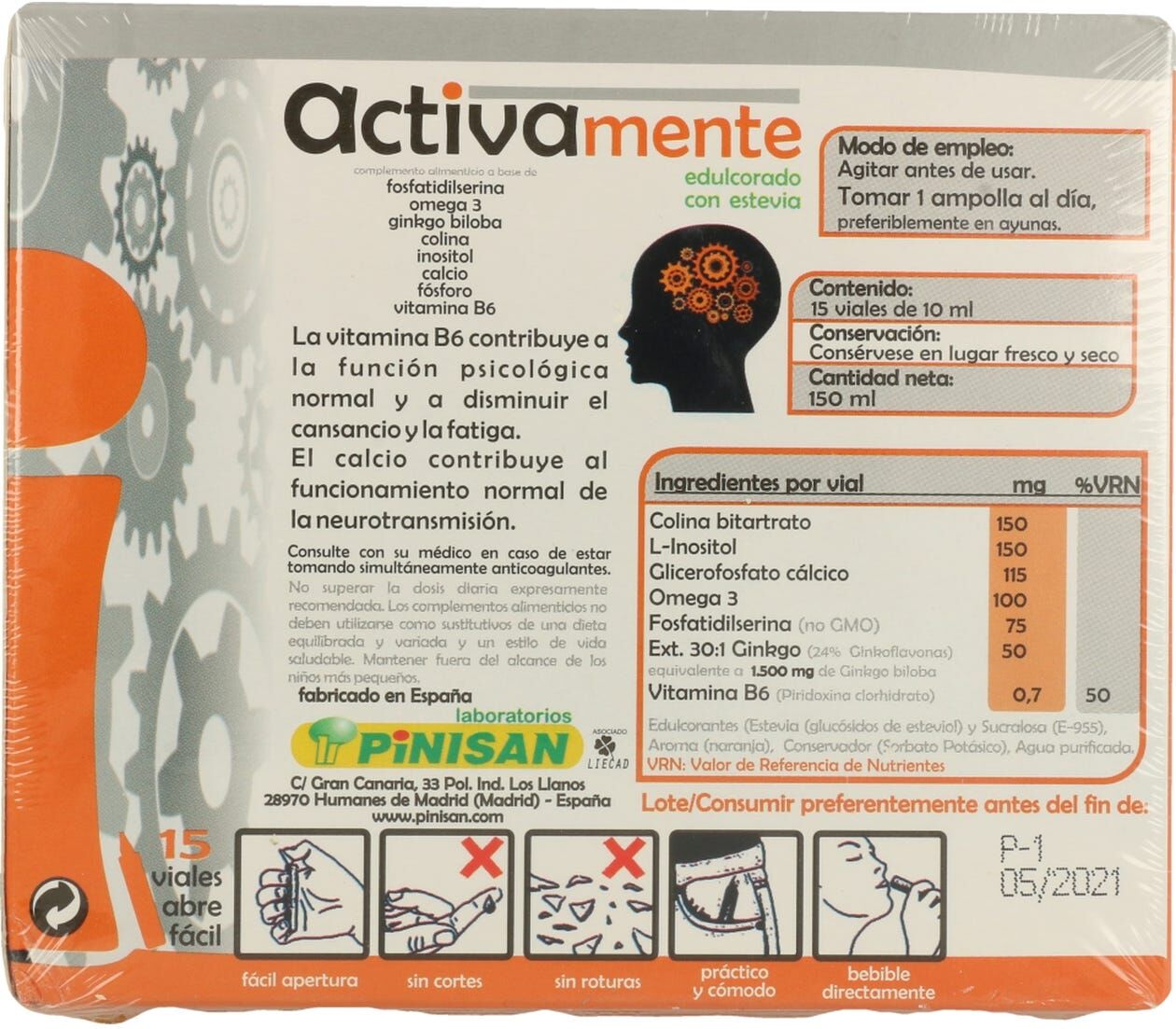 Pinisan Activamente 15viales