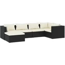 vidaXL, Gartenlounge, Mikkel (4x Eckteil + 5x Mittelteil + Tisch)