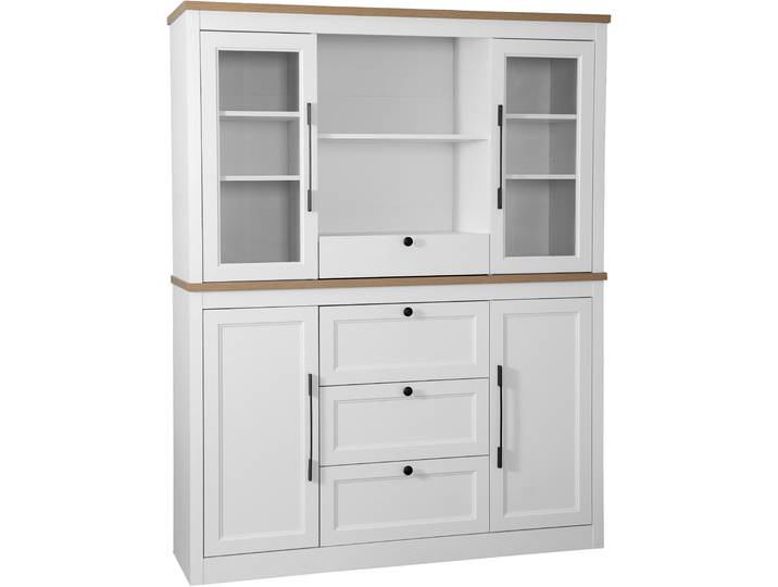 Buffet OTTO HOME Rigny , weiß, B:140cm H:179cm T:39cm, Holzwerkstoff, Schränke, Buffet