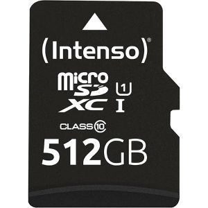 Intenso Micro-SD-Karte Professional 3433493, 512GB, bis 100 MB/s, UHS-I U3, SDXC