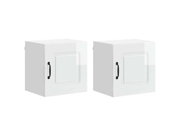 HKTMGDNG Küchen-Wandschrank 2er Set Hochglanz Weiß 40x31x40 cm Praktischer Hängeschrank für die Küche und Speisekammer schafft ordentlichen Stauraum für Töpfe sowie Geschirr.