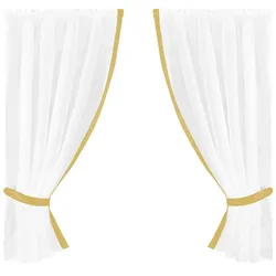 Arsvita Gardinenset mit Stangendurchzug "Satin" 140x120 cm - Gelb