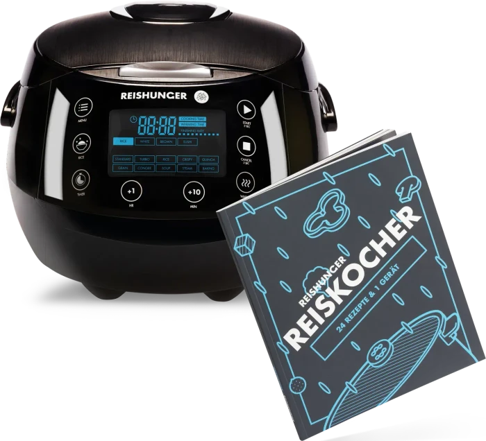 Reishunger Digitaler Reiskocher & Dampfgarer (538-DRK-Black)
