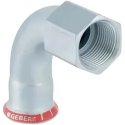 Geberit, Rohrverbindungstechnik, Mapress C-Stahl Übergangsbogen 90° mit Innengewinde, DN 40 (Pressverbindung)