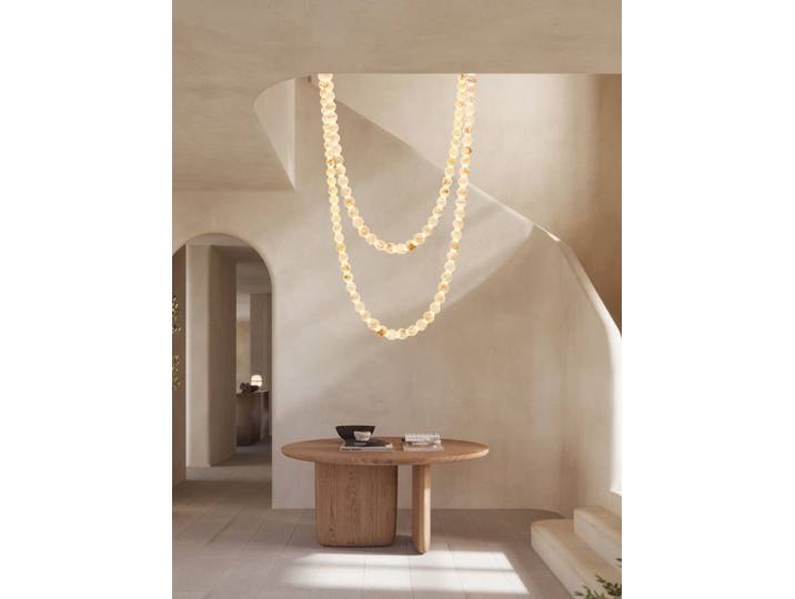 Le collier manquant 6 cm marbre haut plafond Lustre albâtre Suspension Luminaire Lampen pour salon escalier