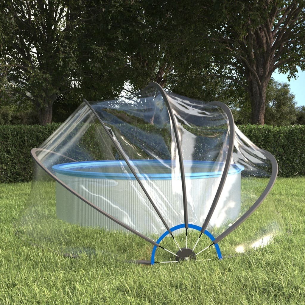 The Living Store Pool-Kuppel Rund 406x203 cm PVC