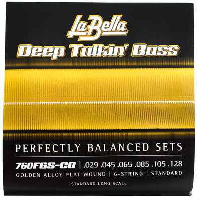 La Bella 760FGS-CB DT Bass Gold Flats